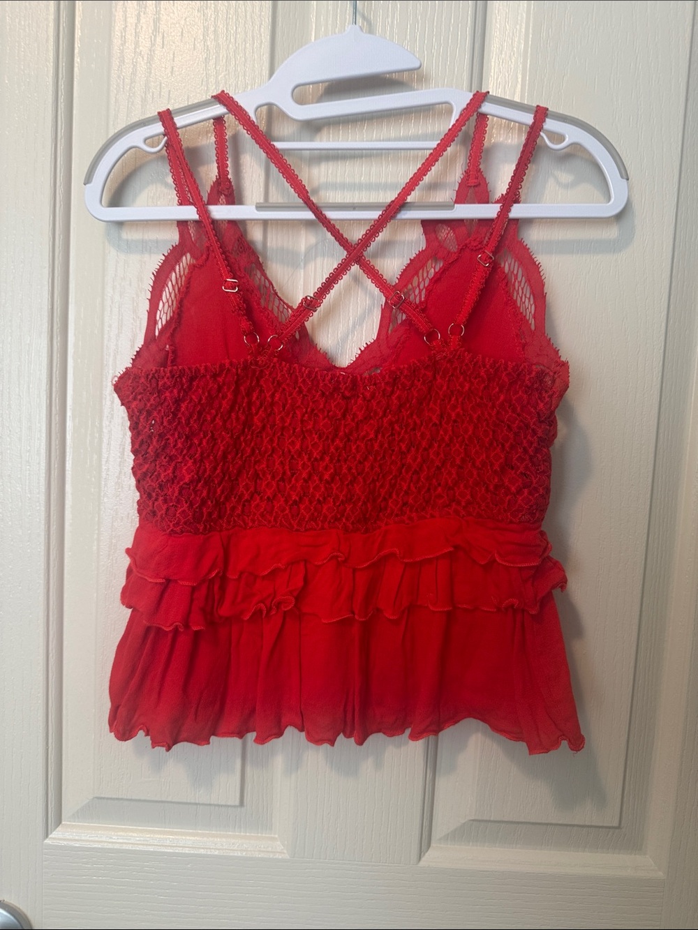 POL Red Lace Ruffle Camisole - Picture 2 of 3